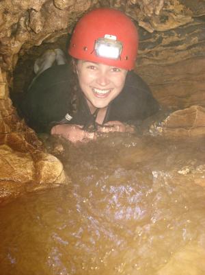 beim Caving, war lustig und aufregend, wie man auch sehen kann